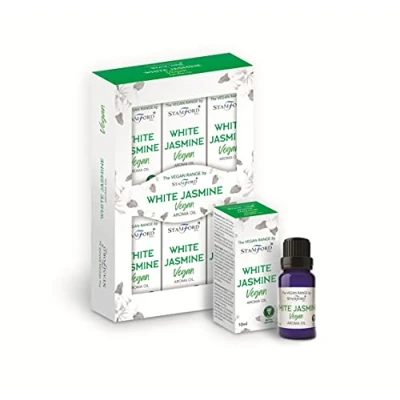 Image of The Vegan Range by Stamford Aroma Oils. 6packs x 10ml White Jasmine