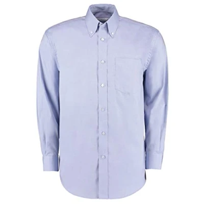 Image of Kustom Kit Long Sleeve Corporate Oxford Shirt Light Blue 15.5