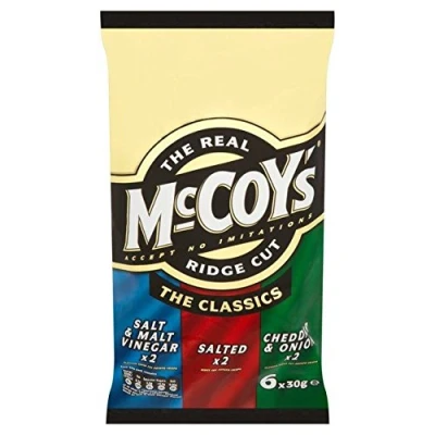 Image of McCoy&#039;s Ridge Cut Crisps Variety 30g x 6 per Pack