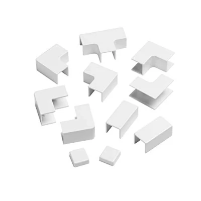 Image of D Line 25x16mm Trunking Accessory Multipack, Join Multiple Lengths of Trunking, 11 Piece Multipack White