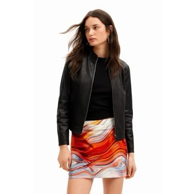 Image of Desigual Toronto Very Soft Slim Biker Jacket 23WWED02 Black