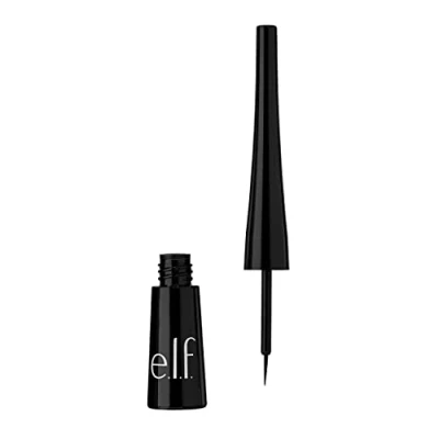 Image of e.l.f. Expert Liquid Liner, Smudge proof, Buildable, Long lasting, Enhances, Defines, Jet Black, Precision Brush 4.2ml