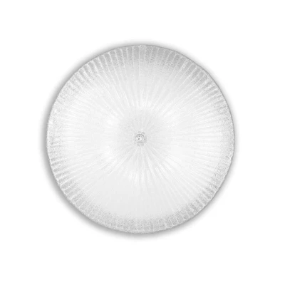 Image of Shell 6 Light Indoor Flush Wall / Ceiling Chrome with Clear Glass, E27