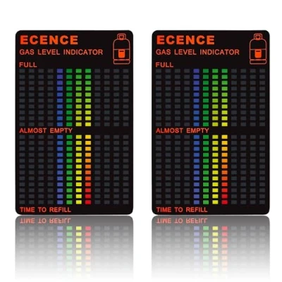 Image of ECENCE 2X Magnetic Gas Level Indicator for Butane Propane Bottle cylinders magnetically