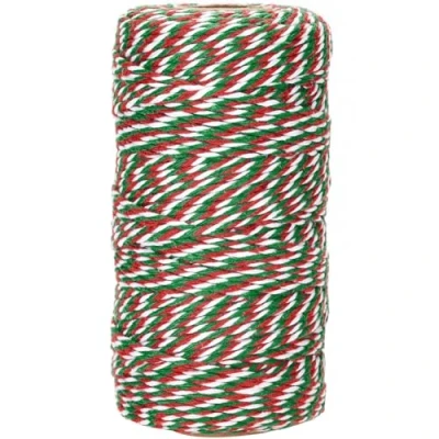 Image of G2PLUS 100M Christmas Candy Craft String, 2MM Durable Bakers Twine, Tags Labels Tie for DIY Crafts and Handmade Arts