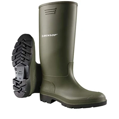 Image of DUNLOP Mens Pricemastor Boots, Green, 4 UK