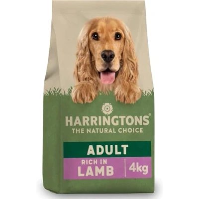 Image of Harringtons Complete Dry Adult Dog Food Lamb &amp; Rice 4kg (Pack of 3) Made with All Natural Ingredients