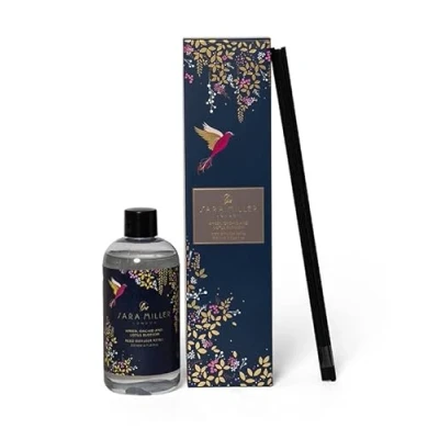 Image of Sara Miller London 200ml Reed Diffuser Refill &amp; Reeds Set (Navy Amber Orchid Lotus)