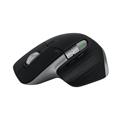 Image of Logitech MX Master 3S for Mac Wireless Bluetooth Mouse with Ultra fast Scrolling, Ergo, 8K DPI, Quiet Clicks, Track on Glass, Customisation, USB C, Apple, iPad Space Grey