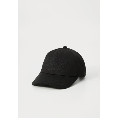 Image of EA7 Emporio Armani Train LOGO Series Embroidered Unisex Cap, Size: Medium, Black