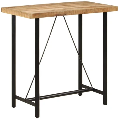Image of vidaXL Bar Table 110x55x107 cm Solid Wood Mango and Iron