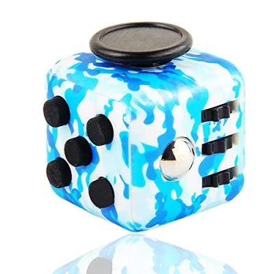 Image of Steemjoey Fidget Toy Cube Sensory Toys Stress Relieve Anti anxiety for Children and Adults (Camouflage Blue)