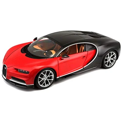 Image of Bburago Véhicule en métal Bugatti Chiron rouge a l&#039;échelle 1/18eme