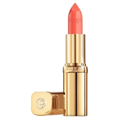 Image of L&#039;Oréal Paris Color Riche Satin Smooth Lipstick, Moisturising Pure Pigment Lip Colour, With Omega 3 &amp; Vitamin E, 373 Magnetic Coral