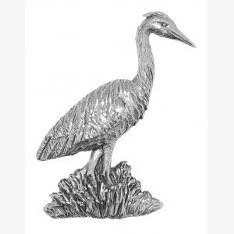 Image of Heron Pin Badge Brooch Gift, Supplied in Organza Bag