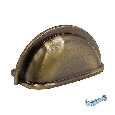 Image of M4TEC Cup Kitchen Cabinet Door Handles Cupboards Drawers Bedroom Furniture Pull Handle Antique Brass. VD7 Series: 76 mm