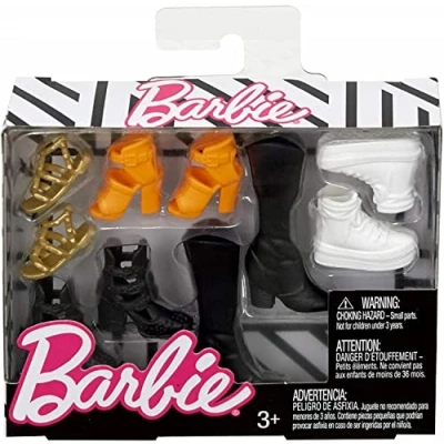 Image of Mattel Barbie Accessories Original &amp; Petite Doll Shoe Pack (FCR92)