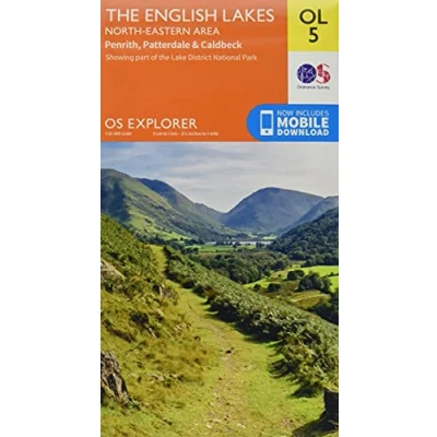 Image of The English Lakes: North Eastern Area Map Weatherproof Penrith, Patterdale &amp; Caldbeck Ordnance Survey OS Explorer Active OL5 England Walks Hiking Maps Adventure