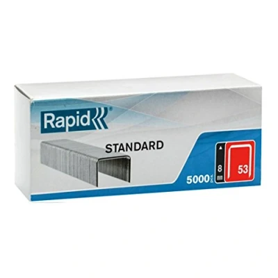 Image of Rapid 40108658 Staples 53/8 mm Standard Zinc Plated Pack of 5000