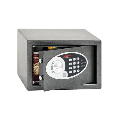 Image of Phoenix Safe Company SS0801E Vela Home &amp; Office Security Twin Locking Bolts Electronic Metallic Graphite Finish 10 Litre Capacity 4.5kg
