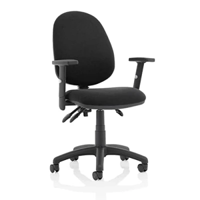 Image of Dynamic KC0043 Eclipse III Lever Task Operator Chair with Height Adjustable Arms Black