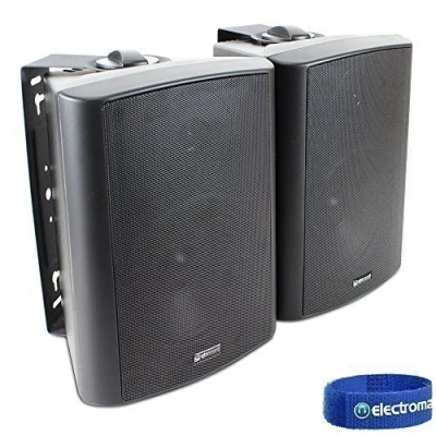 Image of 2x QTX Sound 6.5&quot; Wall Mountable Hi Fi Surround Home Audio Speakers 120W