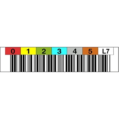 Image of LTO 7 Label Horizontal Number Circle 000001 000099 Range: 000000