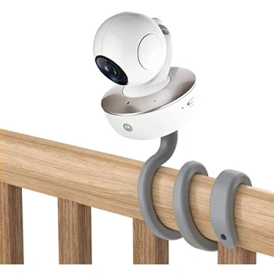 Image of HOLACA Universal Baby Monitor Mount for Arlo/Motorola Monitor/Nannio Monitor/HelloBaby Versatile Any Other Cameras with 1/4 Screw Twist Holder Without Tools or Wall Damage(gray)