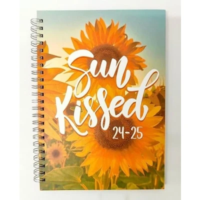 Image of Academic Diary 2024 2025 A5 Week To View Mid Year Spiral Bound School Planner (Sun Kissed)