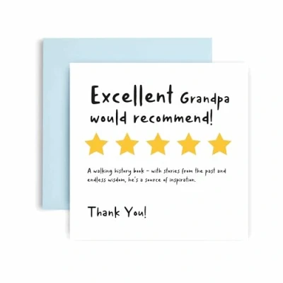Image of Huxters Birthday Cards for Men Funny Review Grandpa Card him Fathers Day Fun Happy 14.8cm (Grandpa)