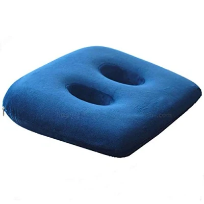 Image of ESGT Ischial Tuberosity Seat Cushion with Two Holes for Sitting Bones Memory Foam Sit Bone Relief Butt, Lower Back, Hips