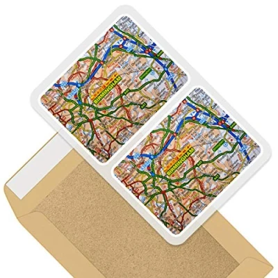 Image of Rectangle Stickers (Set of 2) 10cm Birmingham England Travel City UK Map Decals for Laptops,Tablets,Luggage,Scrap Booking,Fridges, 44284