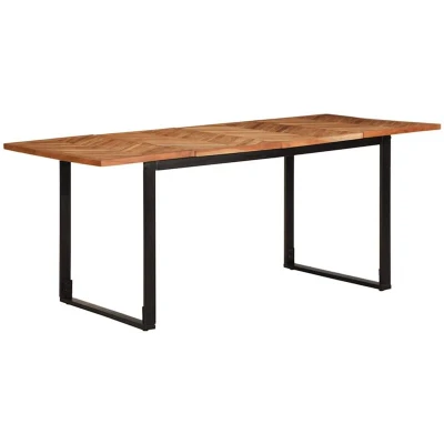 Image of vidaXL Dining Table 180x90x75 cm Solid Wood Acacia