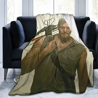 Image of ZQBDFC Daryl Dixon Fleece Blanket Throw Lightweight Super Soft Cozy Luxury Bed Microfiber X in50*40 inches