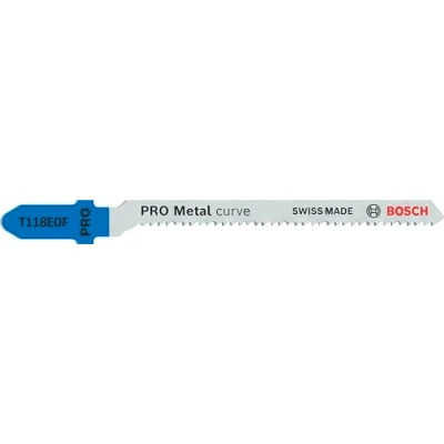 Image of Bosch 5x Jigsaw Blade T 118 EOF Flexible for Metal (for Sheets, Professional Accessories Jigsaw)
