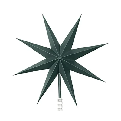Image of Broste Copenhagen Top Star 70080393 Christmas Tree Topper Paper in Deep Foest 30 cm