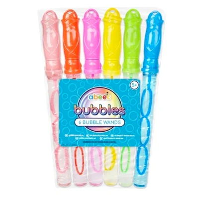 Image of abeec 60ml Bubble Swords Pack Of 6 Wands Bubbles Party Bag Fillers Kids For Bags Children Multipack Outdoor Toys