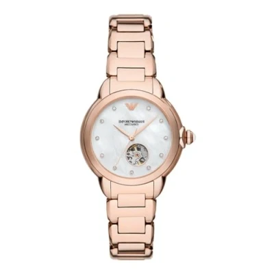 Image of Emporio Armani Watch Rosegoldcoloured, Women&#039;s, Size: One Size, Rosegold coloured