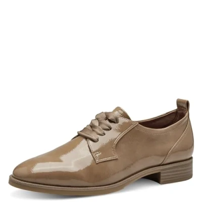 Image of Tamaris 1 23204 41 Women&#039;s Trainers Sneaker, Camel Patent, 4 UK