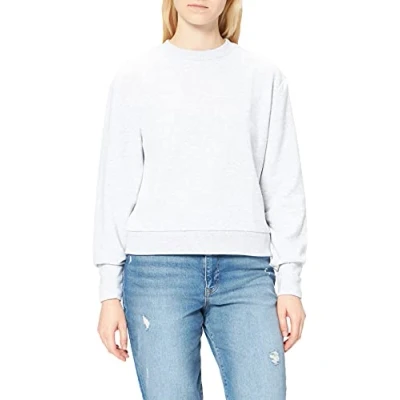 Image of NA KD Women&#039;s Rounded Sleeve Sweater Sweatshirt, Off White, Small