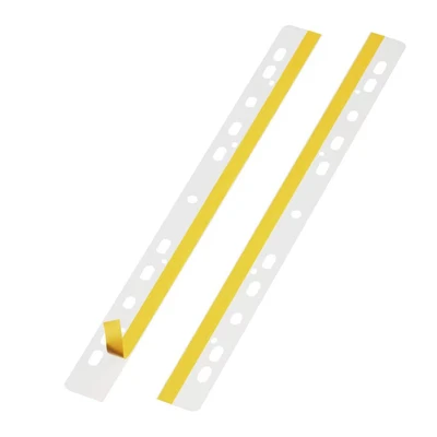 Image of Durable FLEXIFIX Self Adhesive Filing Strip with Universal Punching Pack of 50 A4 Perfect for Storing Unpunched Documents