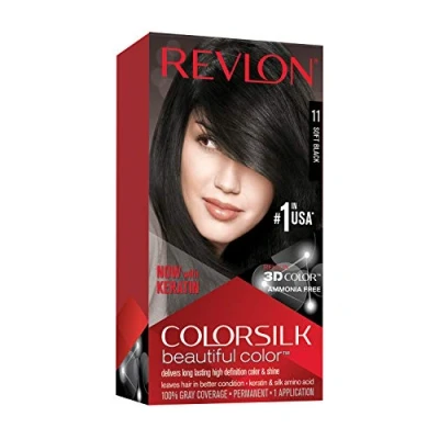 Image of Revlon ColorSilk Beautiful Color, Soft Black