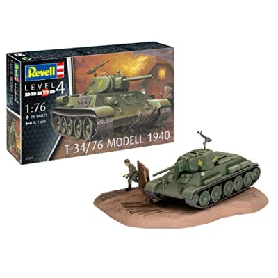 Image of Revell 03294 T 34/76 Modell 1940 1:76 Scale Unbuilt/Unpainted Plastic Model Kit
