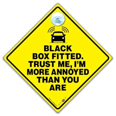 Image of Black Box Fitted Trust Me I&#039;m More Annoyed Than You Are Car Sign, Sticker Sign 14 x cm