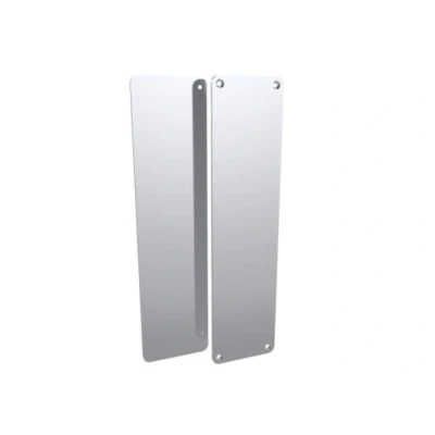 Image of Door Push Finger Plate Protector Acrylic Panel with Screw Holes (300x75mm, Mirror)