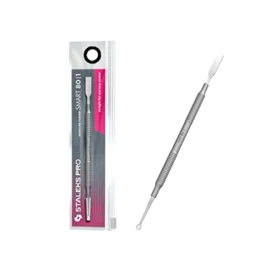 Image of Cuticle Pusher Manicure Straight Flat + Loop SMART 80/1 Staleks Pro pedicure spatula