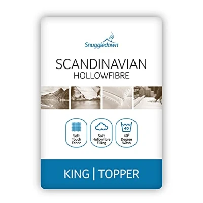 Image of Snuggledown Classic Hollowfibre King Size Mattress Topper,White