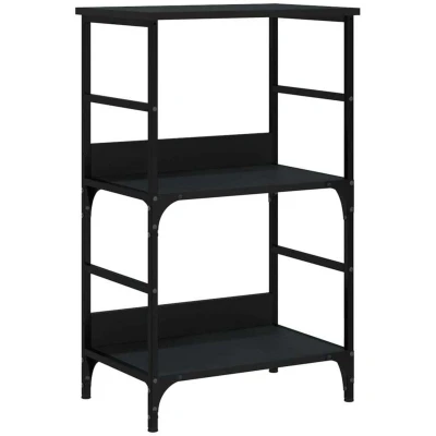 Image of vidaXL Bookshelf Black 50x33x82 cm Engineered Wood