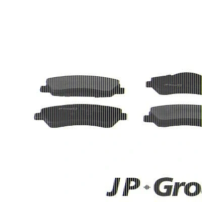 Image of 1608691380 Brake pad set JP GROUP 4163607710 Front Axle not prepared for wear indicator PEUGEOT: 308 II Hatchback, SW 2, I
