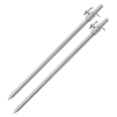 Image of DNA 2x NGT Stainless Steel Carp Coarse Fishing Extendable Adjustable 30 50cm Bank Sticks